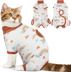 DENTRUN Cat Surgery Recovery Suit Female Male Soft Onesie, Kitten Surgical Collar Cone Alternative Shirt, Abdominal Wounds Anti-Licking Pajama for Small Pets Spay, Cat Body Suit Post Surgery - Image 11