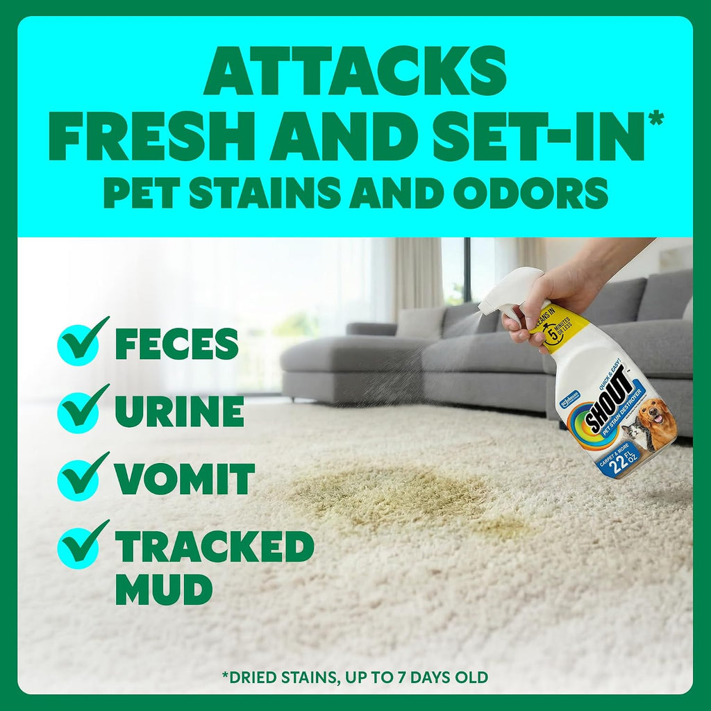 Shout Pet Stain Remover spray nozzle close up