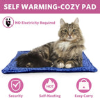 Reversible thermal pet mat displayed flat to showcase the double sided thick fabric.