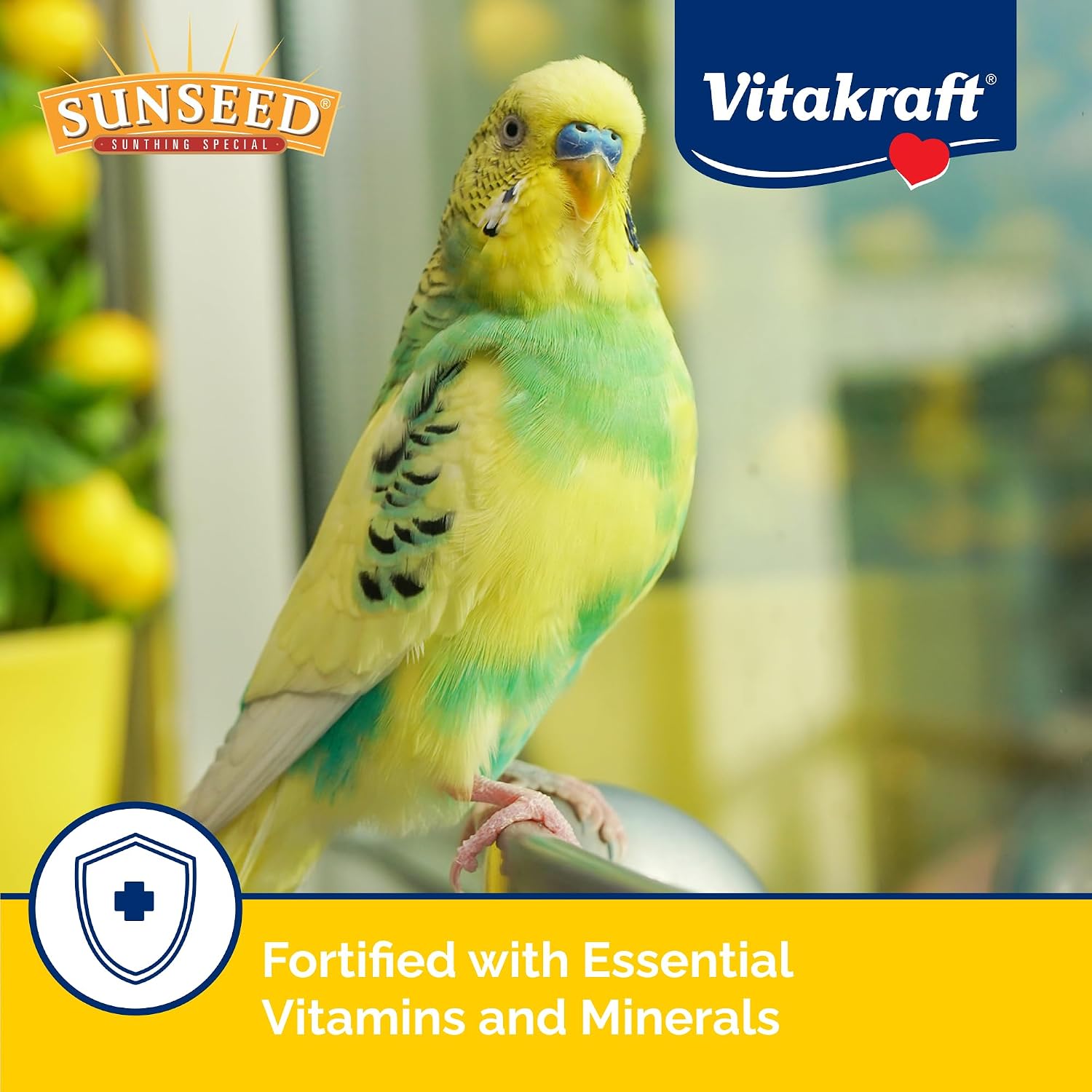 Close up view of Vitakraft Sunseed Vita Prima ancient grains and seeds