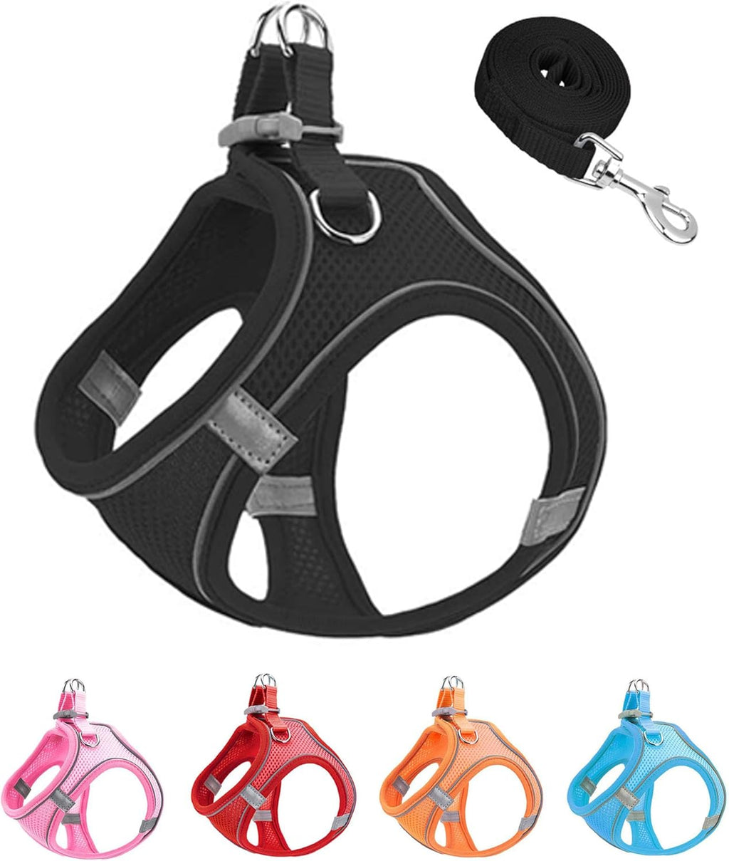 Adjustable non pull pet training harness with strong velcro closure