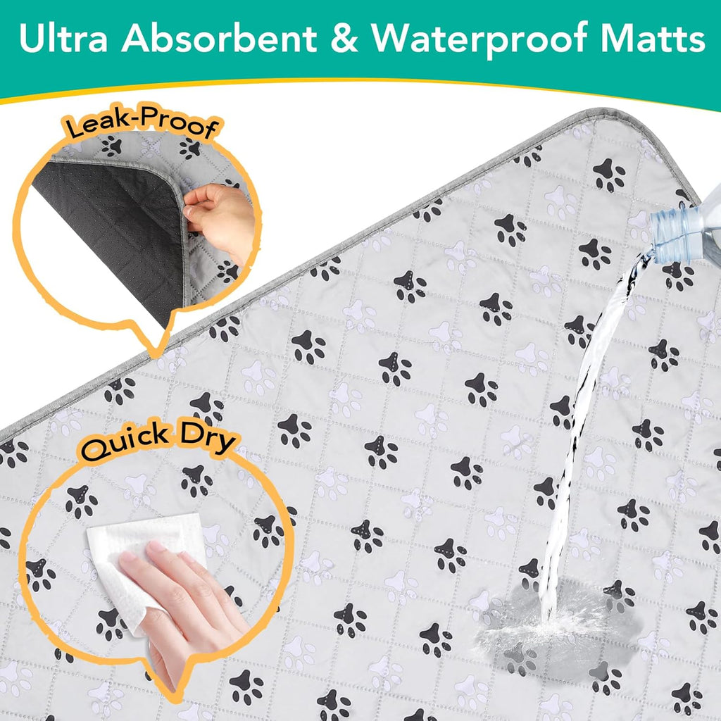 Extra large 72x72 pet mat covering floor area for puppy training