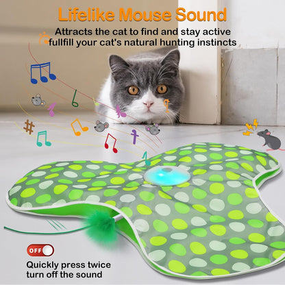 Umosis smart touch activated cat toy with USB charging cable and components