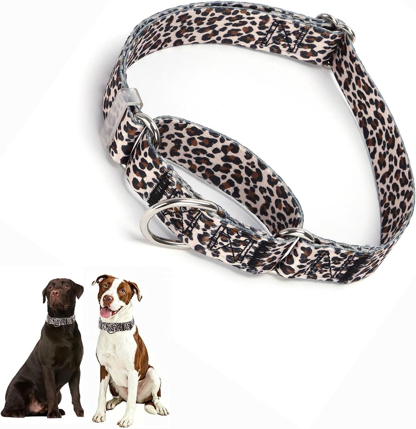 Martingale Dog Collars for Medium Large Dogs, No Slip Girl Dog Collars with Adjustable Soft Nylon and Special Bull Flower Design, for Small Dogs Also (M) - Image 11