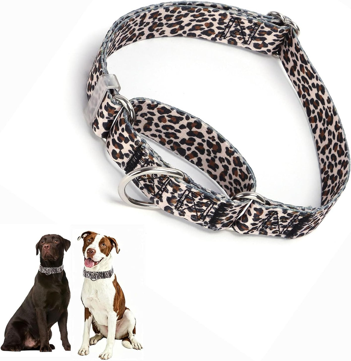 Martingale Dog Collars for Medium Large Dogs, No Slip Girl Dog Collars with Adjustable Soft Nylon and Special Bull Flower Design, for Small Dogs Also (M) - Image 11