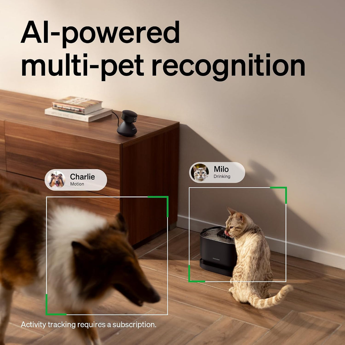 Petlibro Scout smart camera showing 360 degree rotation