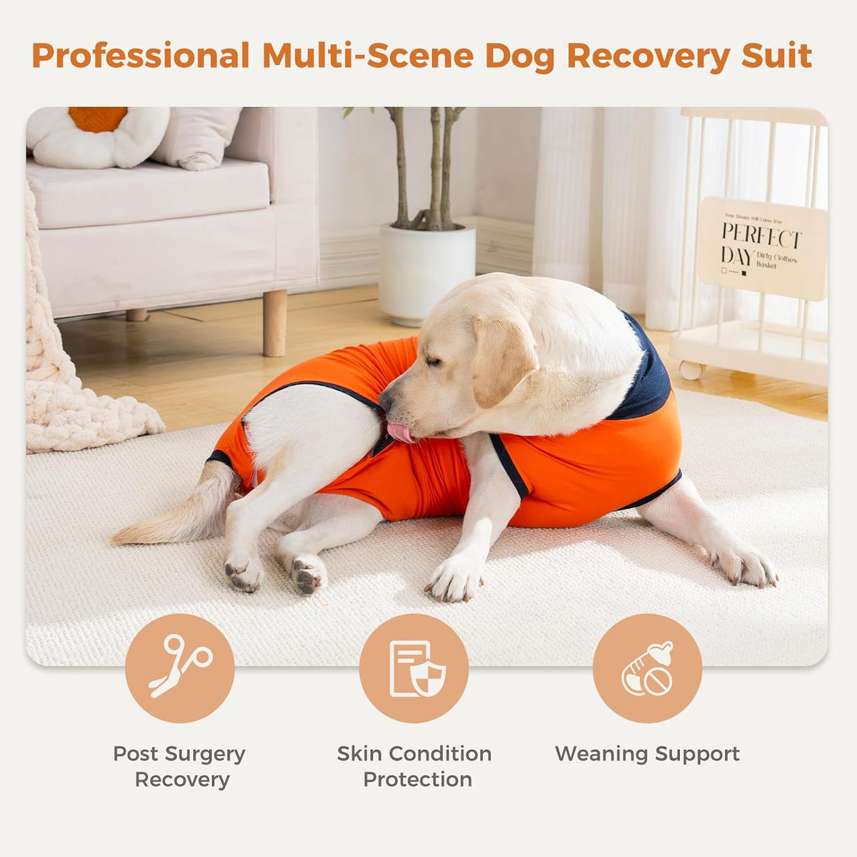 Avont breathable pet recovery shirt detailing the roll up belly flap for potty breaks