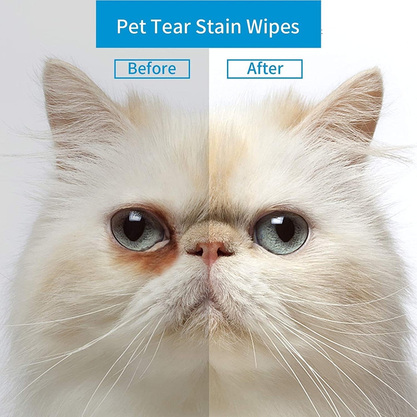 Unscented pet face and wrinkle cleaning wipes container back details