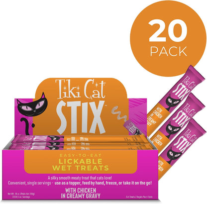 Tiki Cat Stix individual chicken mousse pouch packaging