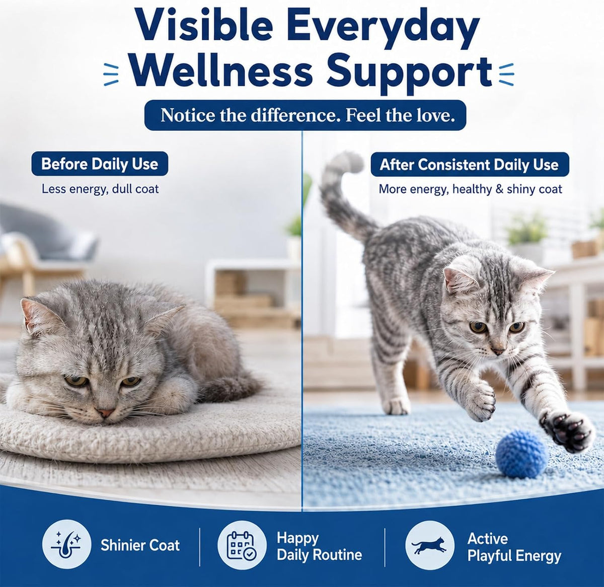 Premium cat skin and coat supplement chews with zinc methionine and selenium yeast