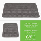 Catit small litter mat displayed on floor with litter box