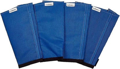 SHOOFLY Horse Leggins medium blue front view of premium equine fly boots