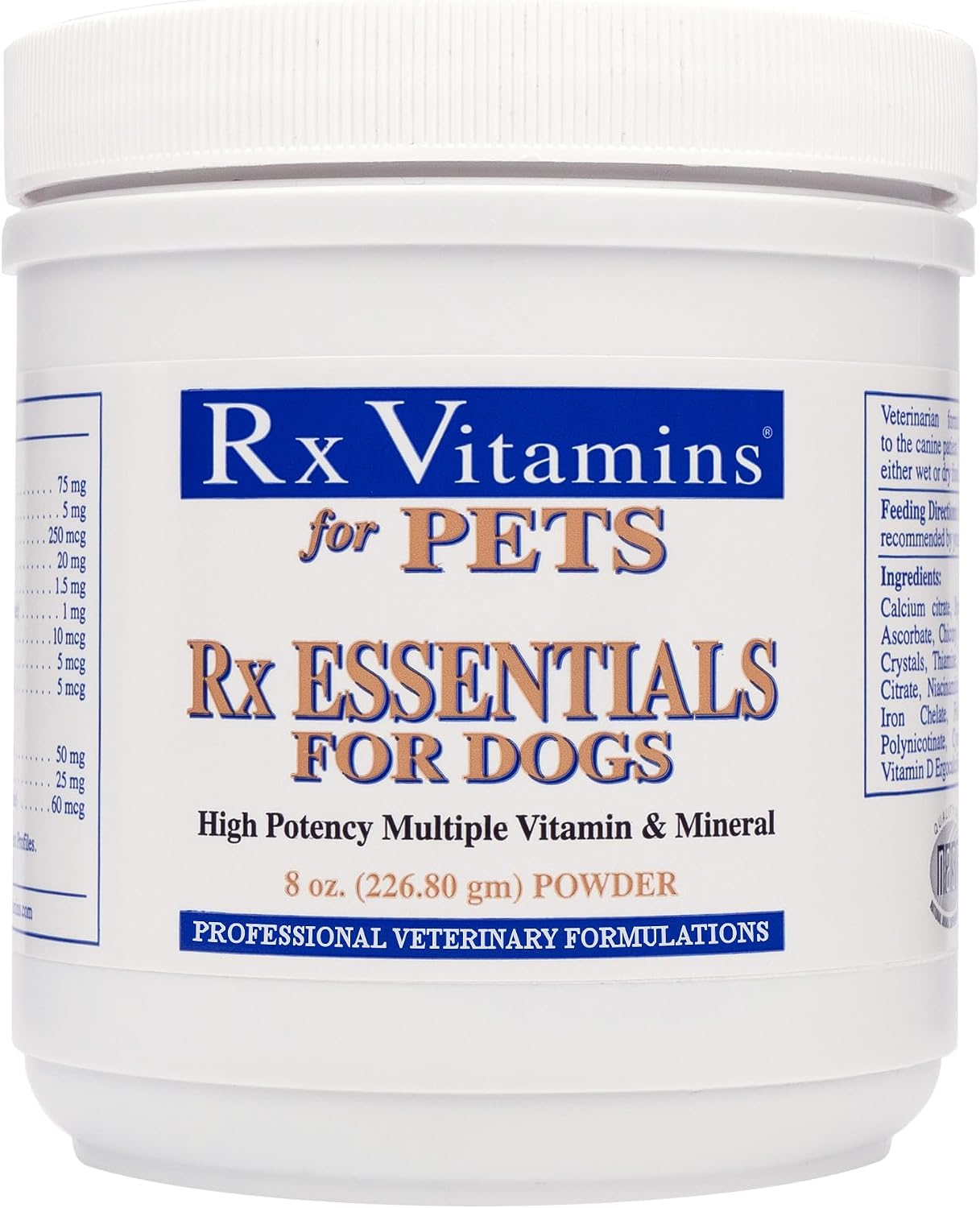 Rx Vitamins Essentials for Dogs - Daily Vitamins & Minerals - with Blue Spirulina, Kelp Powder, and Milk Thistle - Complete Canine Vitamins and Essential Minerals Powder - 8 oz - Image 10