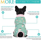 KOESON post operative dog onesie highlighting the unisex potty opening