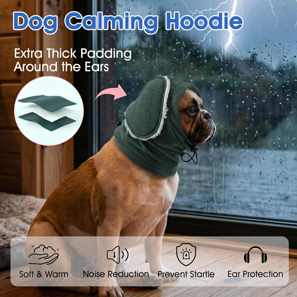 Morvigive noise cancelling dog ear muffs adjustable drawstring detail