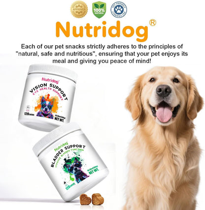 Eye Supplements for Dogs - Vision Support Soft Chews with Lutein, DHA & Vitamin C | 120ct Salmon Flavor Tear Stain Chews | Cataract & Dry Eye Relief Supplement (120 Ct, Salmon) - Image 9