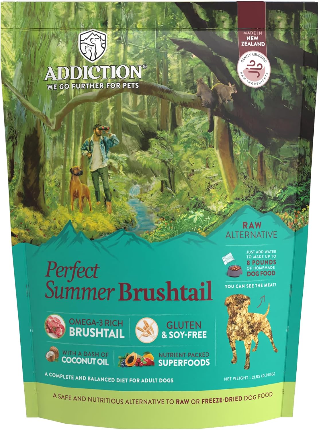 Addiction Outback Kangaroo Feast Air-Dried Grain-Free Dog Food - Complete Meal or Topper with Natural Ingredients for Digestive and Skin & Coat Health, 2lb - Image 12