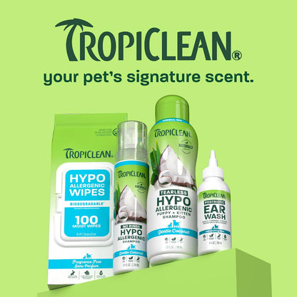 Tropiclean pet grooming range for sensitive skin