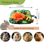 QMoveltyF Bunny Snuffle Mat with non slip base holding small animal treats