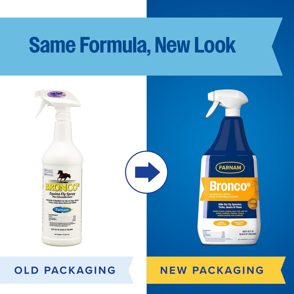 Farnam Bronco insect repellent spray bottle label details
