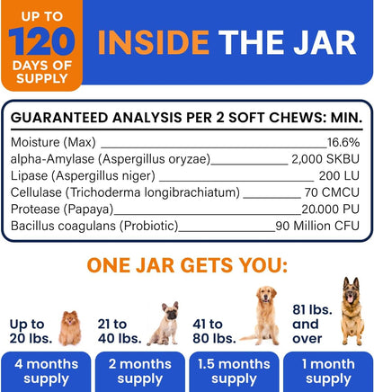 Bark And Spark digestive enzymes supplement for dogs side profile