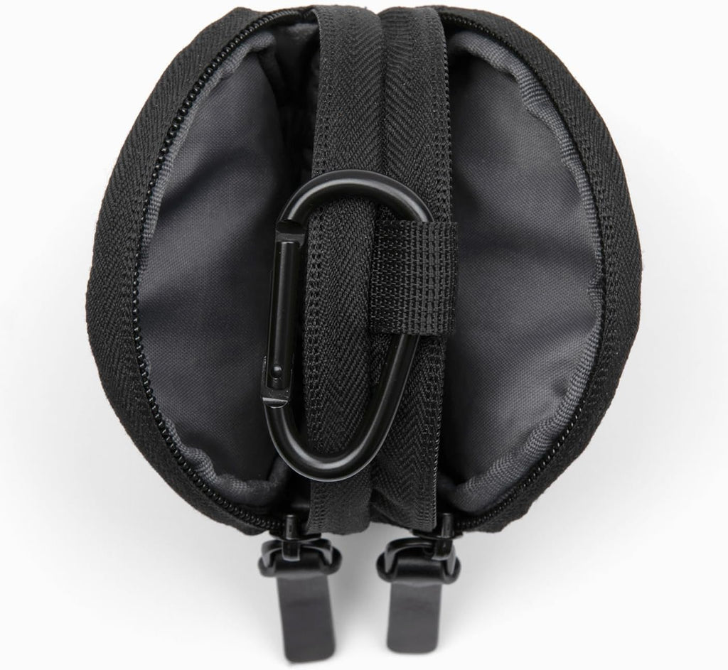 Cleverpup snackpack graphite color variant showing product measurements side view
