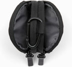 Cleverpup snackpack graphite color variant showing product measurements side view