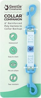 Heavy duty nylon dog leash backup connector for flat and martingale collars