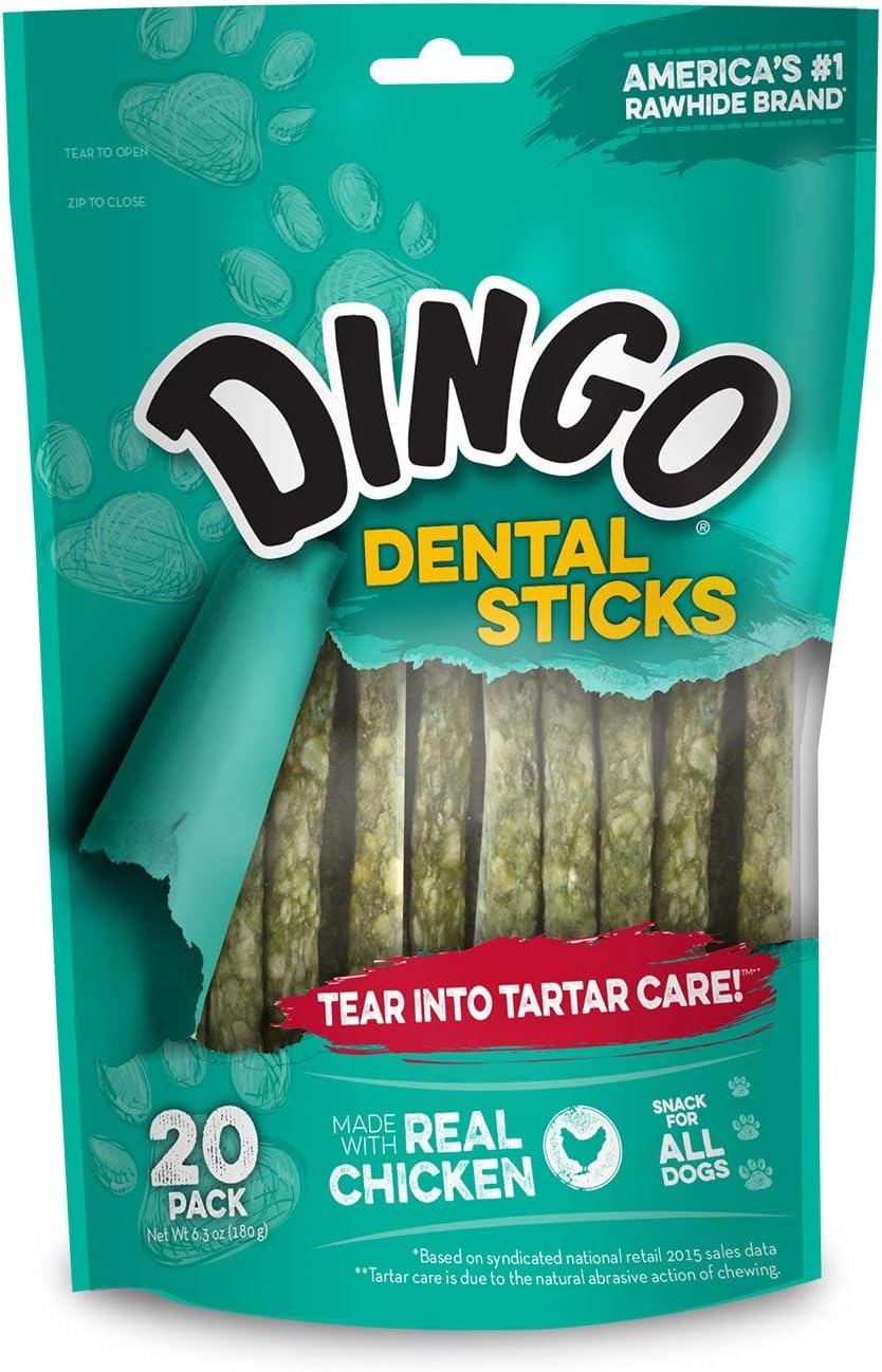 Dingo oral health treats for small medium and large dogs.