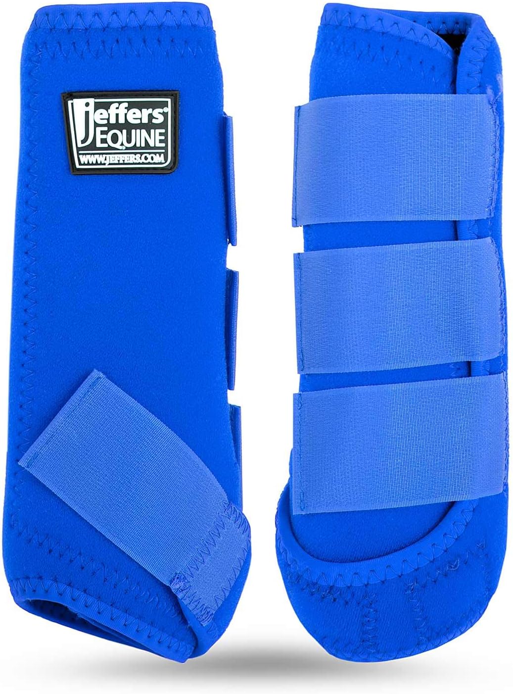 Ventilated neoprene equestrian leg boots in a stylish Bisbee Blue print layout.