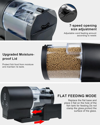 Royal Claws auto fish food dispenser for flakes and pellets