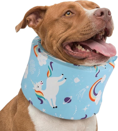 LovinPet Dog Recovery Collar, Adjustable Soft Cone for Medium & Large Dogs, Post-Surgery Comfort & Lick Prevention, Jurassic Dinosaur Print,Yellow - Image 10