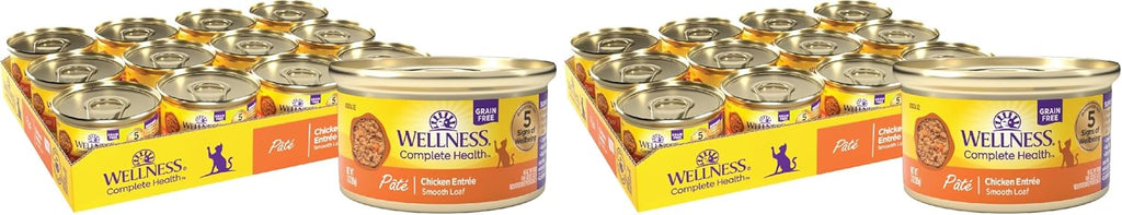 Wellness Complete Health Pate Adult Canned Wet Cat Food, Natural, Protein Rich, Grain Free, Turkey and Salmon Dinner Recipe, 3 oz, Pack of 24 Cans - Image 12