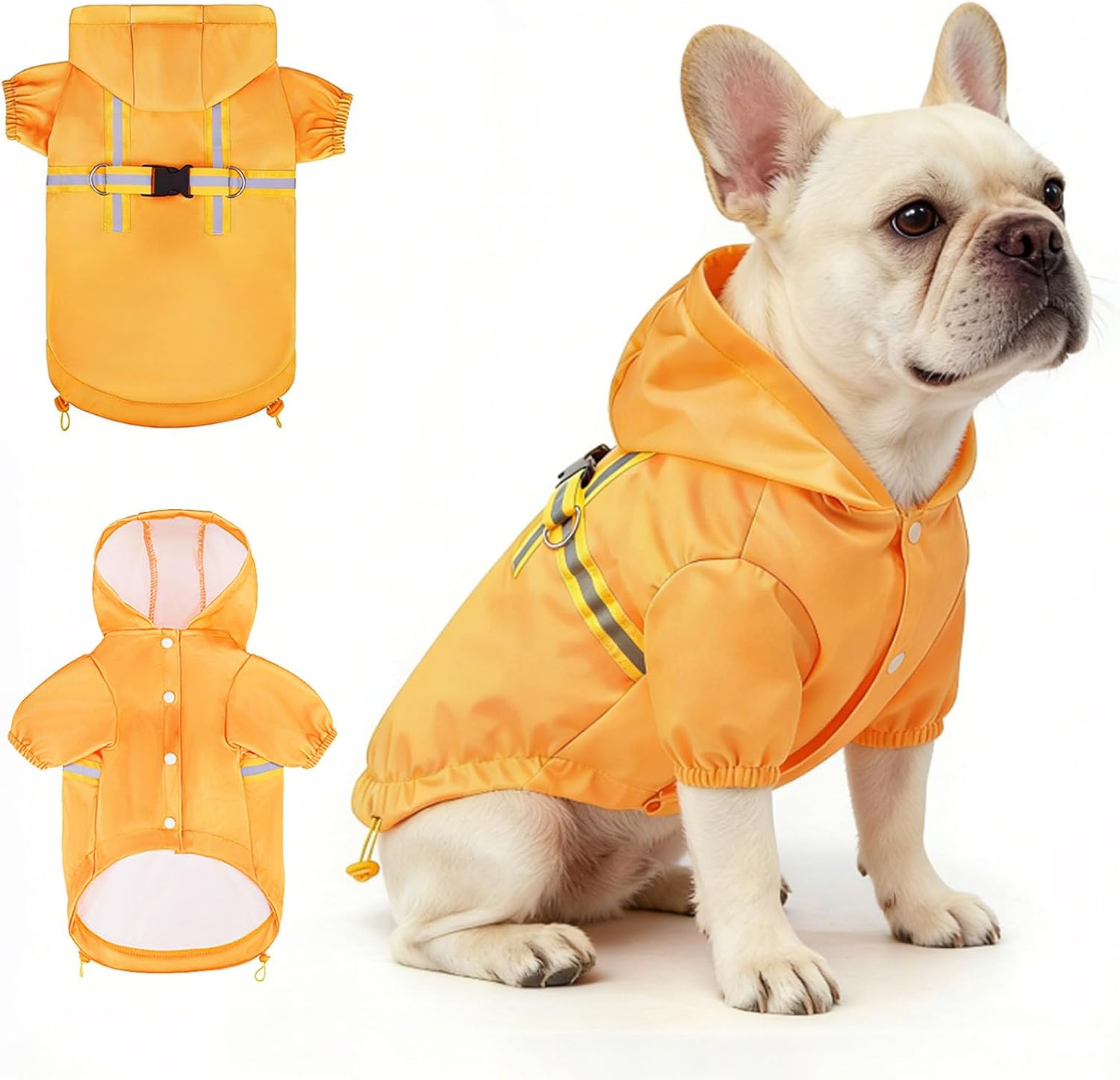 BEAUTYZOO Dog Raincoat Hooded with Harness Built-in for Small Medium Large Dogs Girls Boys, Dog Rain Jacket Slicker Poncho, Waterproof Dog Rain Coat Clothes for Winter Rainy Snowy Days, Pink XS - Image 14
