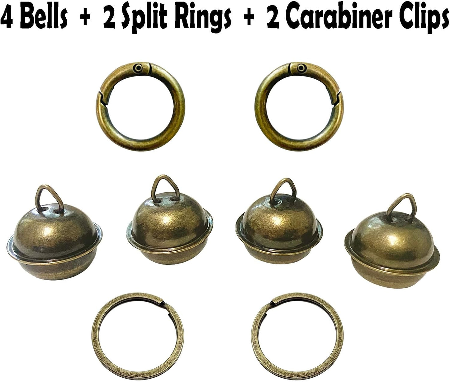 Vintage copper collar charms showing the durable stainless steel split key ring details.