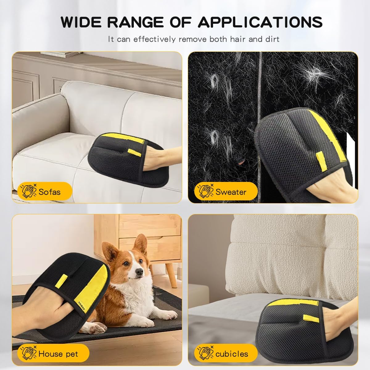 CAIBAO black electrostatic glove cleaning pet bed fabric