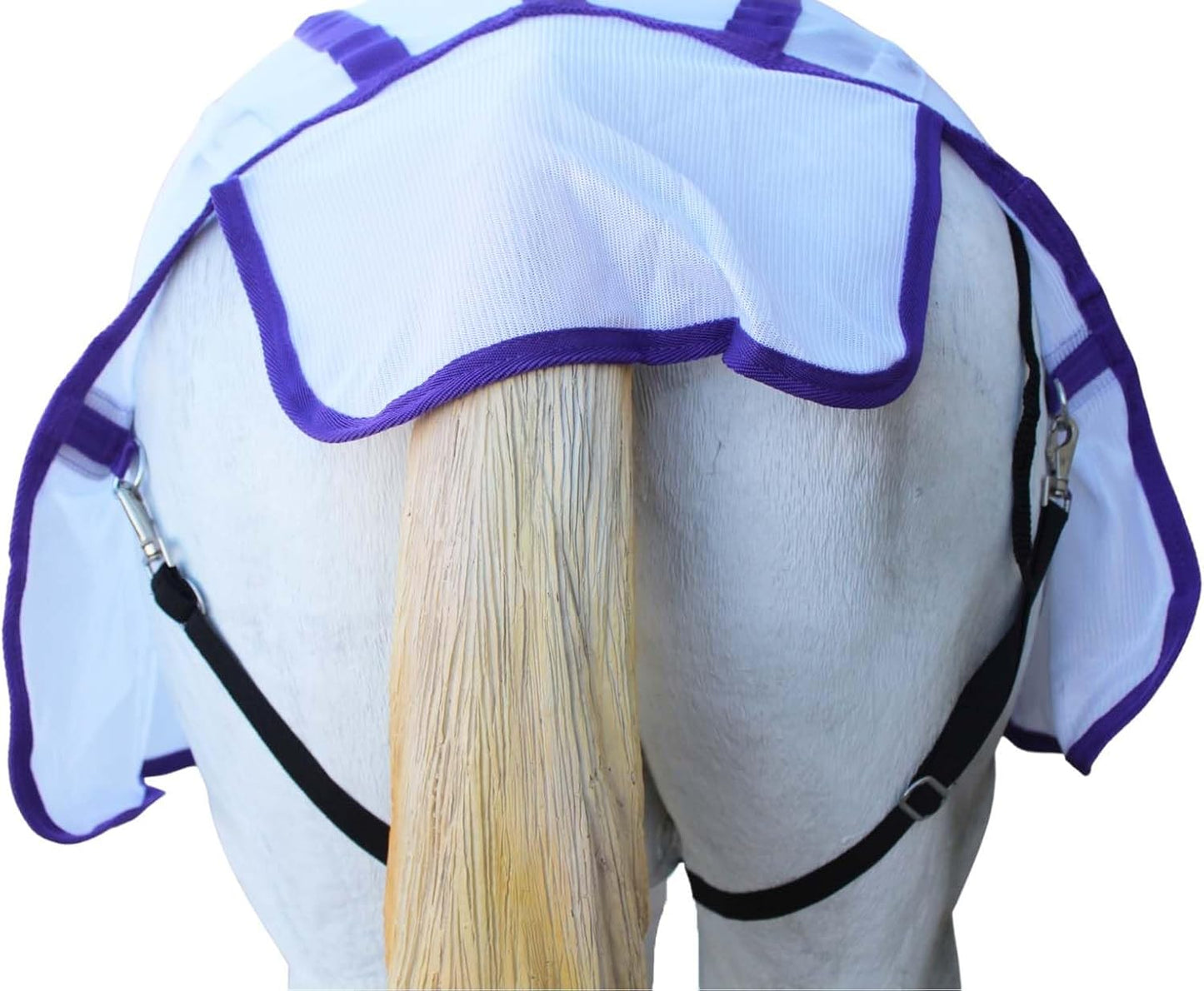 Equine protective fly sheet with shoulder gussets and fleece withers