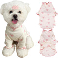 Yoolhamy small dog spring summer dress front view pink pet apparel