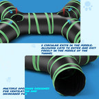 Inside view of the YAMI interactive pet tube showing the sturdy spring-steel frame support.