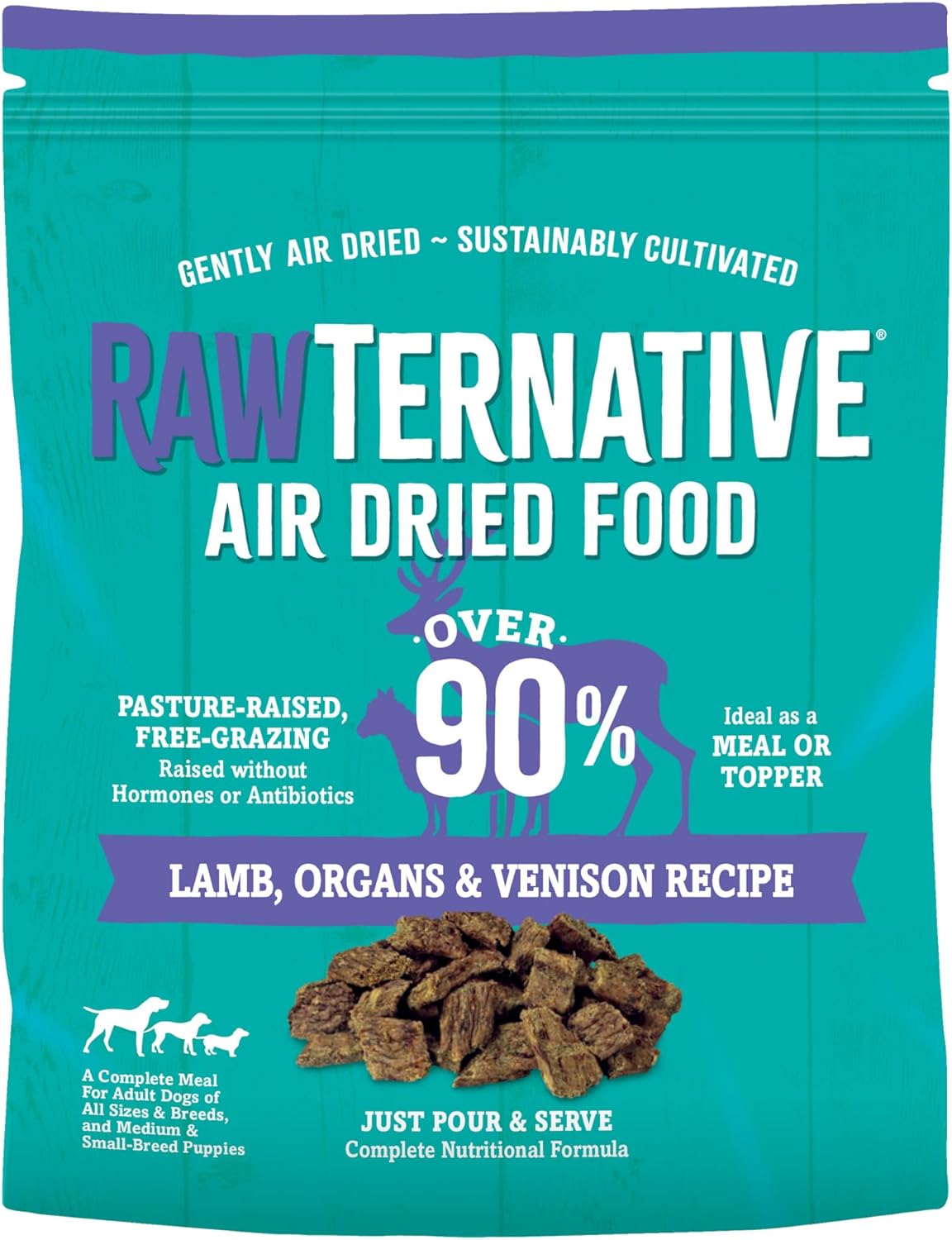 RawTernative Air Dried Dog Food, High Protein, Over 90% Real Salmon & Beef + New Zealand Green Mussels, Complete Meal or Topper, Grain Free, Gluten Free, Non GMO, (1 lb Bag) - Image 11