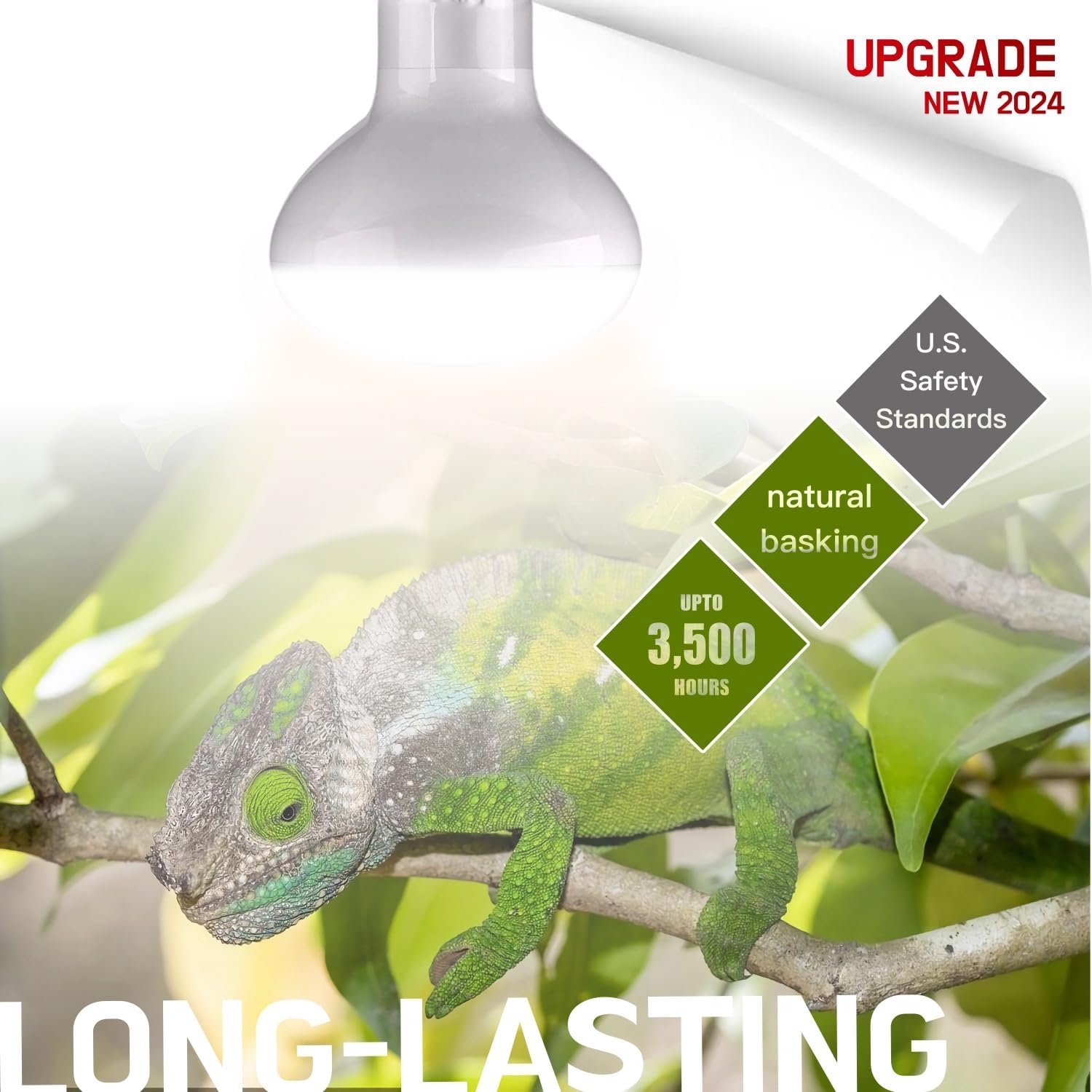 ReptiKing UVA heat lamp for bearded dragons side profile