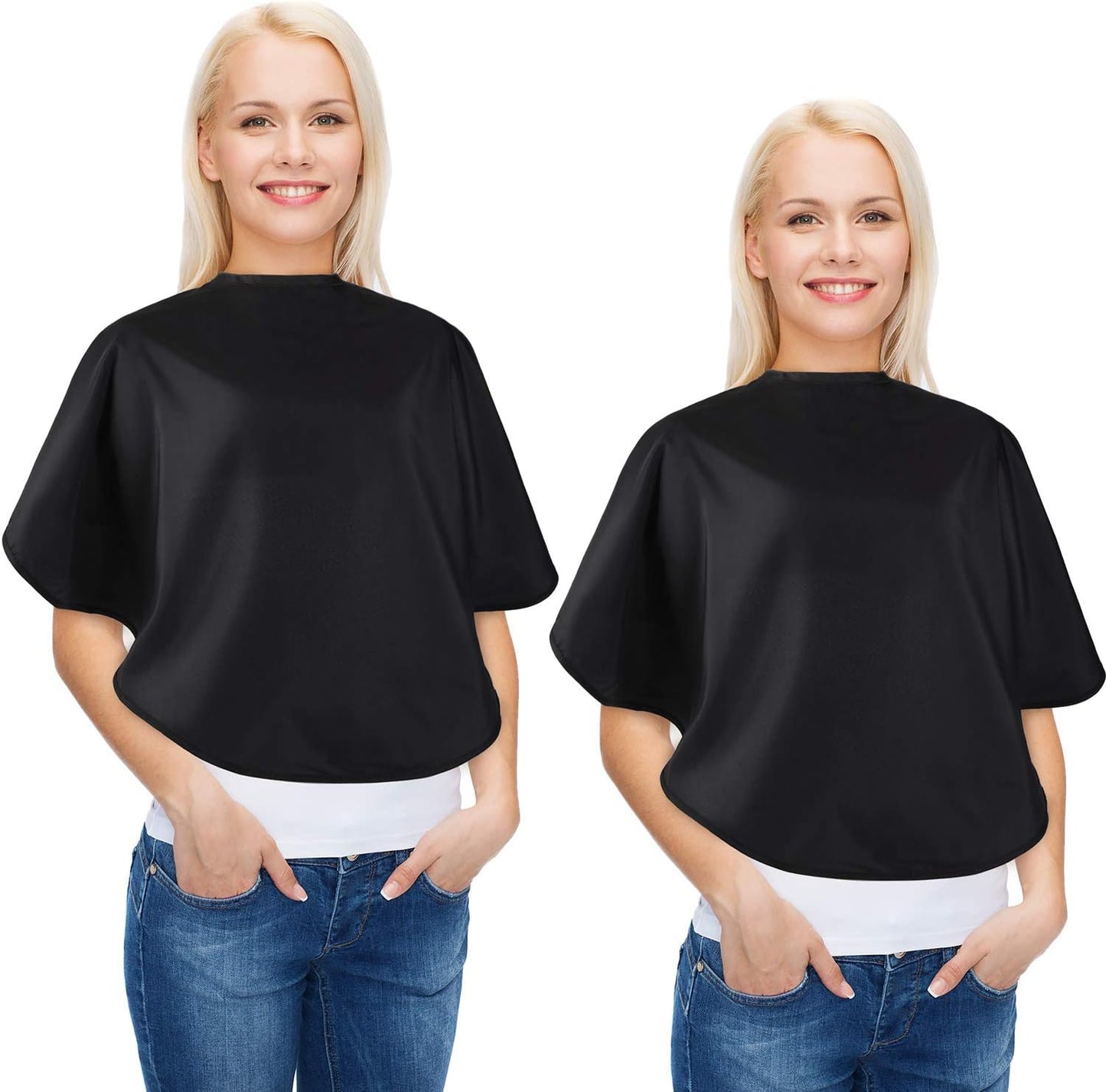 Syhood waterproof beauty salon bib and barber cape set front view
