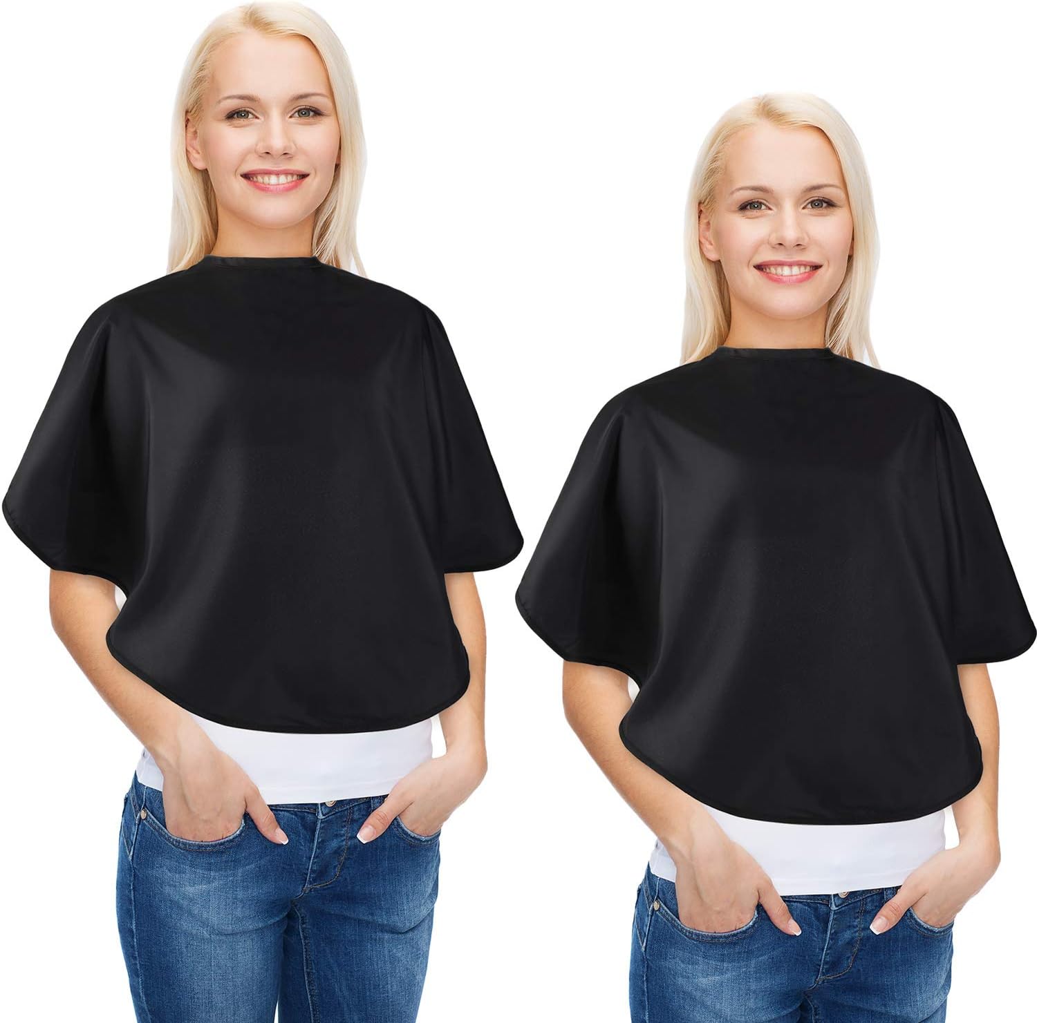 Syhood waterproof beauty salon bib and barber cape set front view