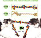 Heavy duty cotton puppy teething rope balls and tug toys from the SHARLOVY bundle set
