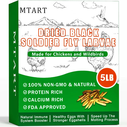 Duck enjoying Mtart natural black soldier fly larvae