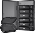 PULIV Weekly Pill Organizer front view showing black dual protection case