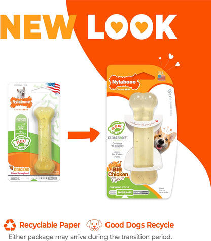 Nylabone soft thermoplastic polymer pet bone for gentle chewers
