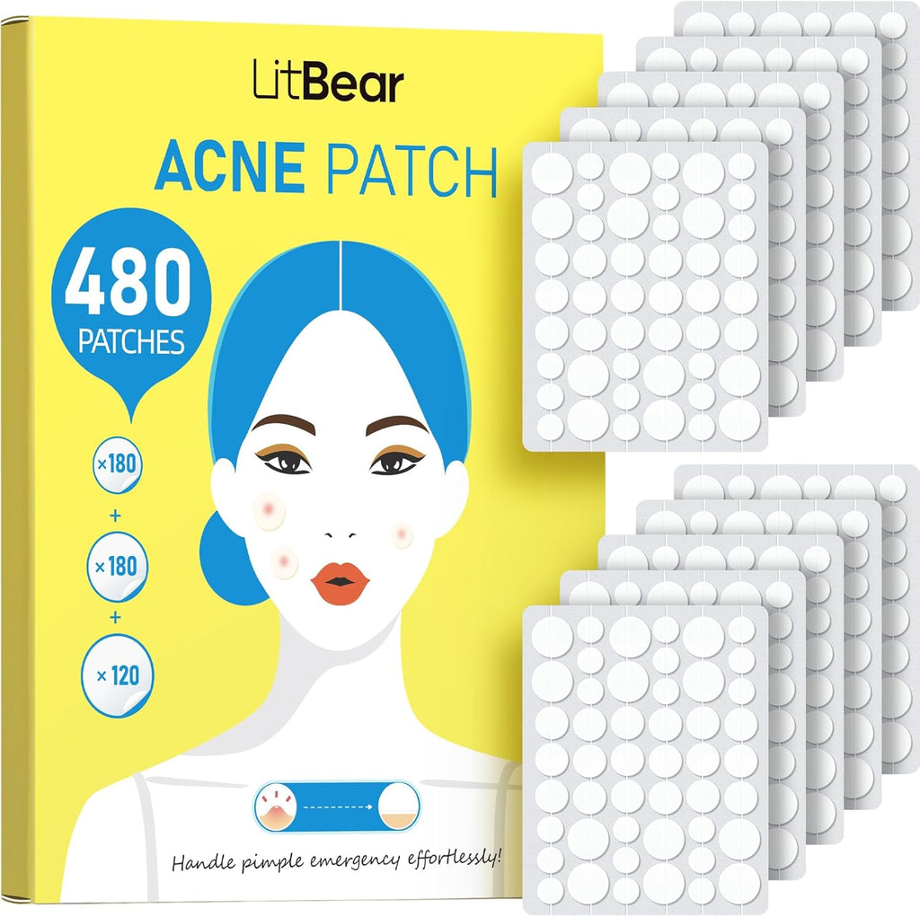 LitBear pimple patch bulk box front view packaging design