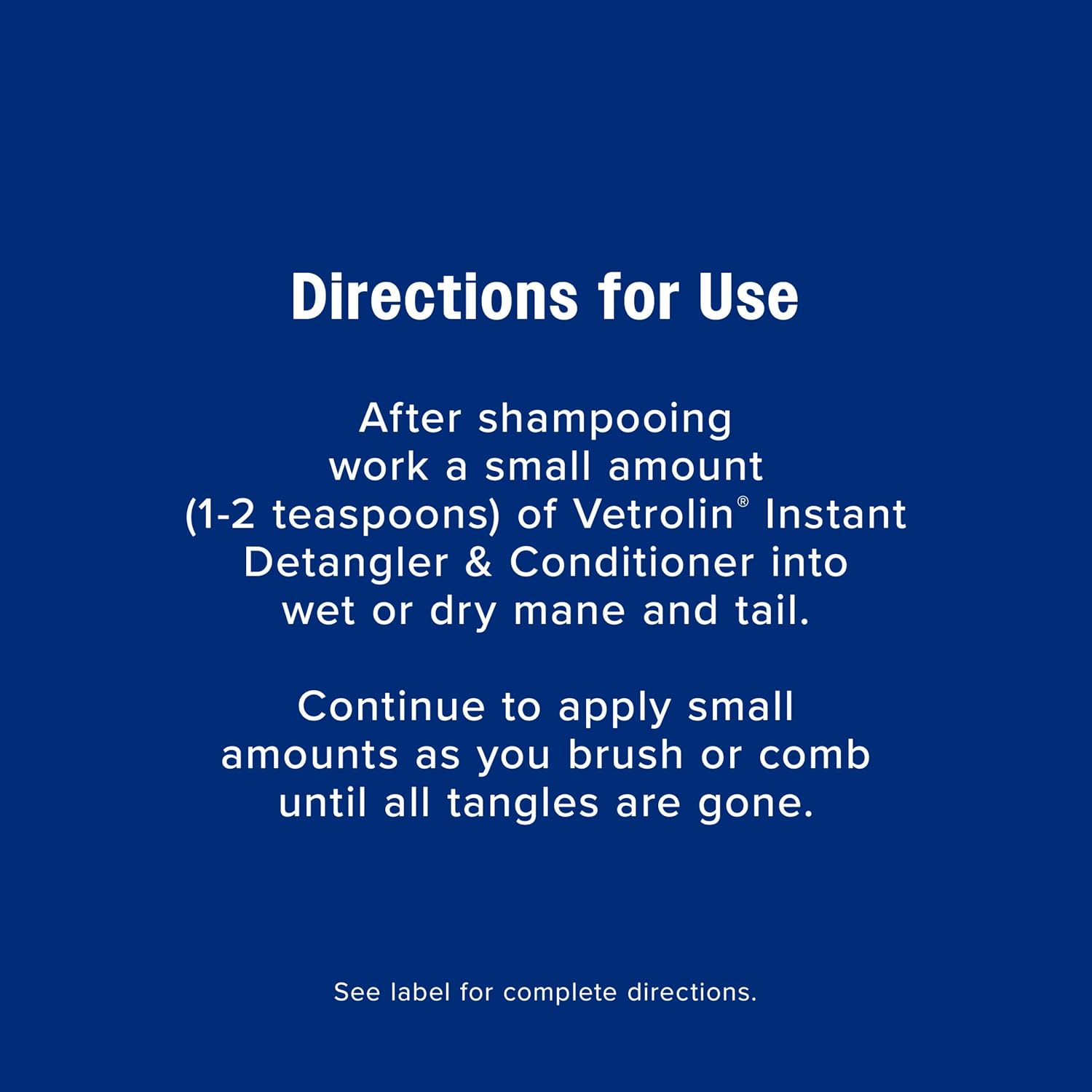 USA imported Farnam Vetrolin Detangler bottle on a clean background