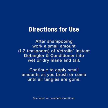 USA imported Farnam Vetrolin Detangler bottle on a clean background